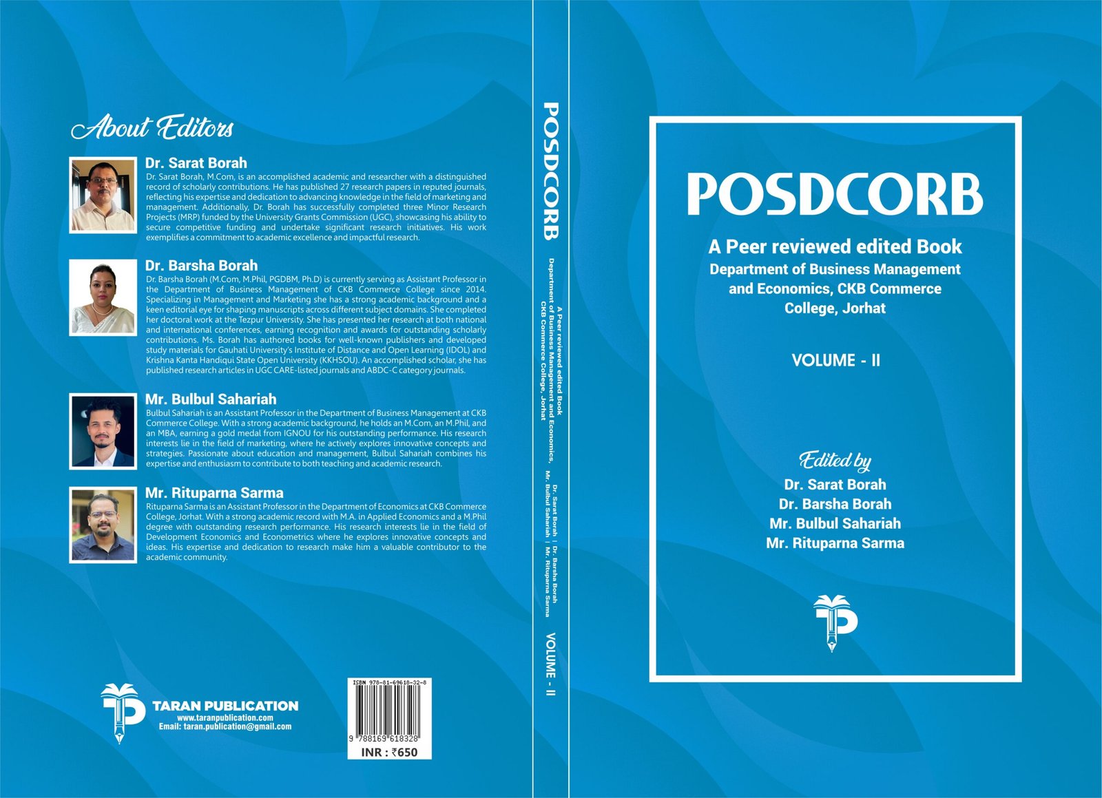 POSDCORB (Volume-II) A Peer reviewed edited Book Department of Business Management and Economics, CKB Commerce College, Jorhat